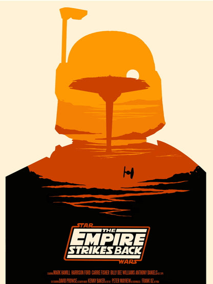 Star Wars Movie Empire Strikes Back Bespin Cloud City Boba Fett Art Artwork Wall Art Print Poster