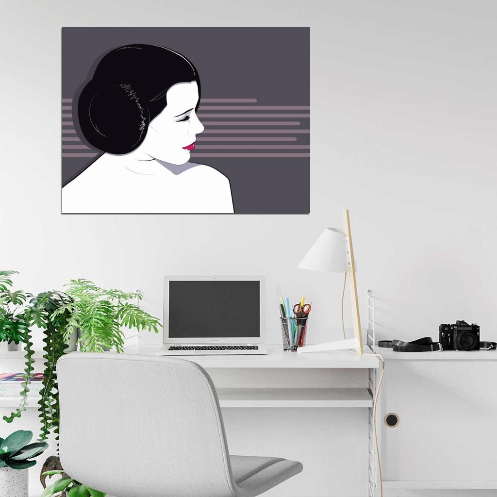 Princess Leia Organa Star Wars Movie Portrait Art Artwork Wall Art Print Poster