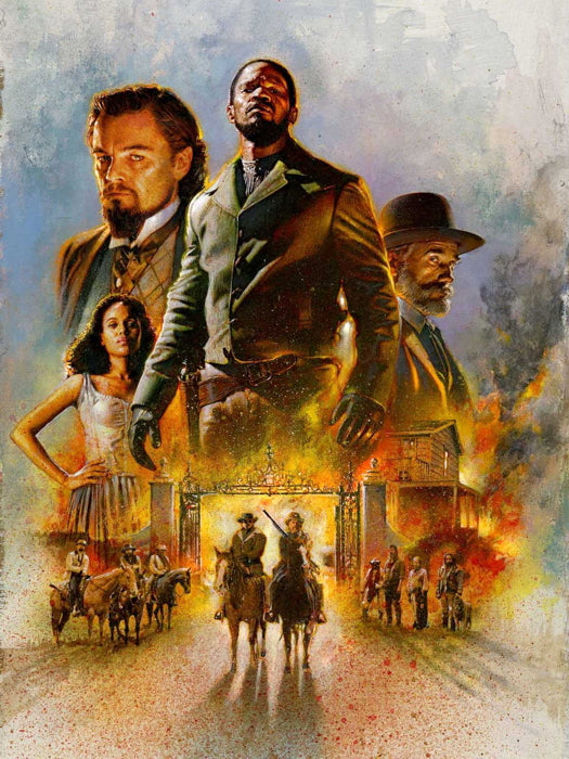 Django Unchained Movie Art Characters Quentin Tarantino Artwork Wall Art Print Poster
