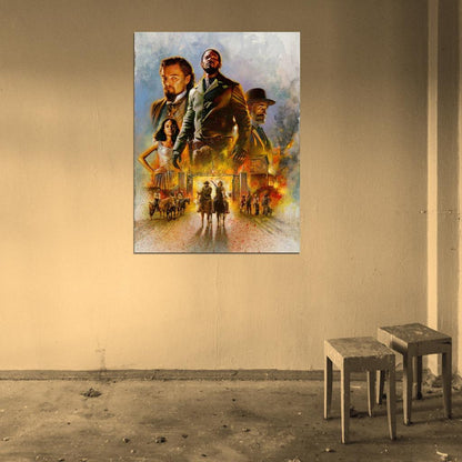 Django Unchained Movie Art Characters Quentin Tarantino Artwork Wall Art Print Poster