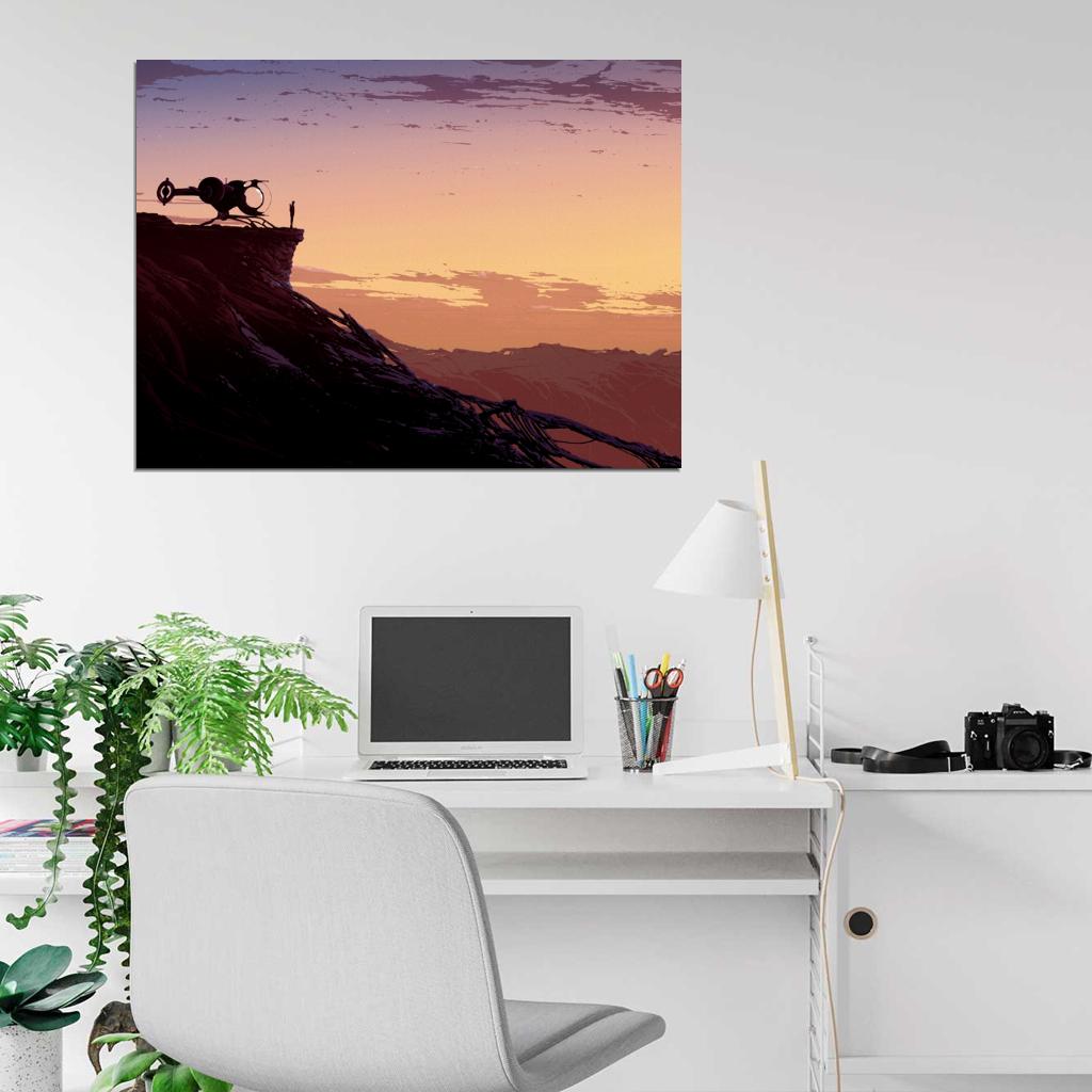 Oblivion Movie Sci-Fi Beautiful Landscape Sunset Art Artwork Wall Art Print Poster