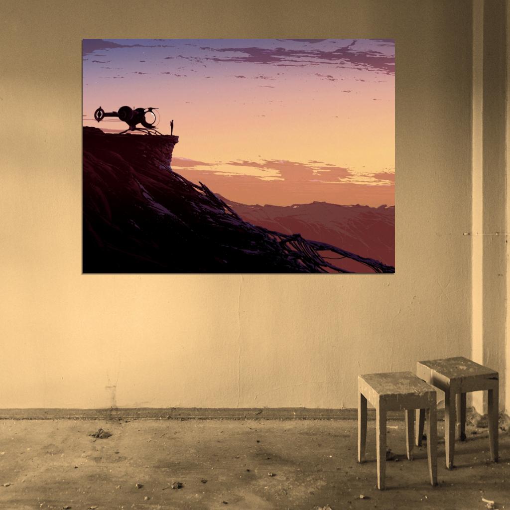 Oblivion Movie Sci-Fi Beautiful Landscape Sunset Art Artwork Wall Art Print Poster