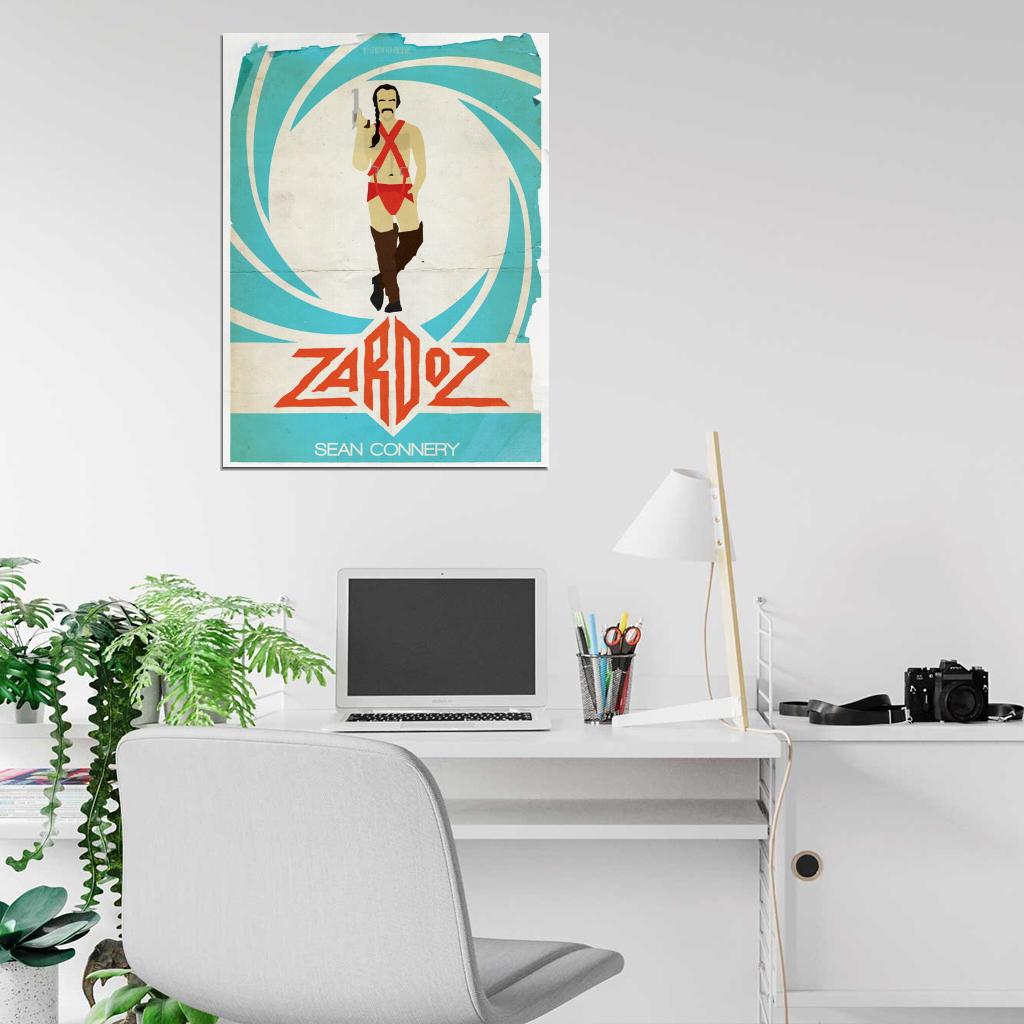 Zardoz Movie 1974 Sean Connery Vintage Cool Art Artwork Wall Art Print Poster