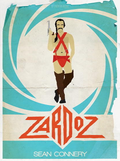 Zardoz Movie 1974 Sean Connery Vintage Cool Art Artwork Wall Art Print Poster