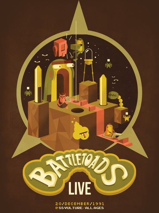 Battletoads Video Game Retro 8Bit Cool Art Artwork Wall Art Print Poster