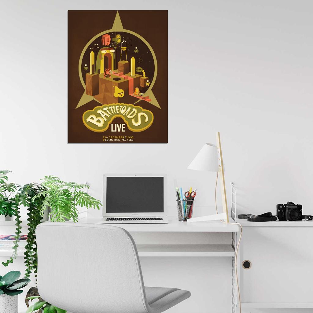 Battletoads Video Game Retro 8Bit Cool Art Artwork Wall Art Print Poster