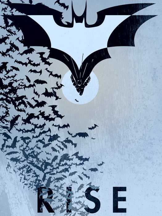Batman Logo Dark Knight Rises Cool Art Artwork Wall Art Print Poster