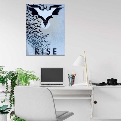 Batman Logo Dark Knight Rises Cool Art Artwork Wall Art Print Poster