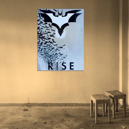 Batman Logo Dark Knight Rises Cool Art Artwork Wall Art Print Poster