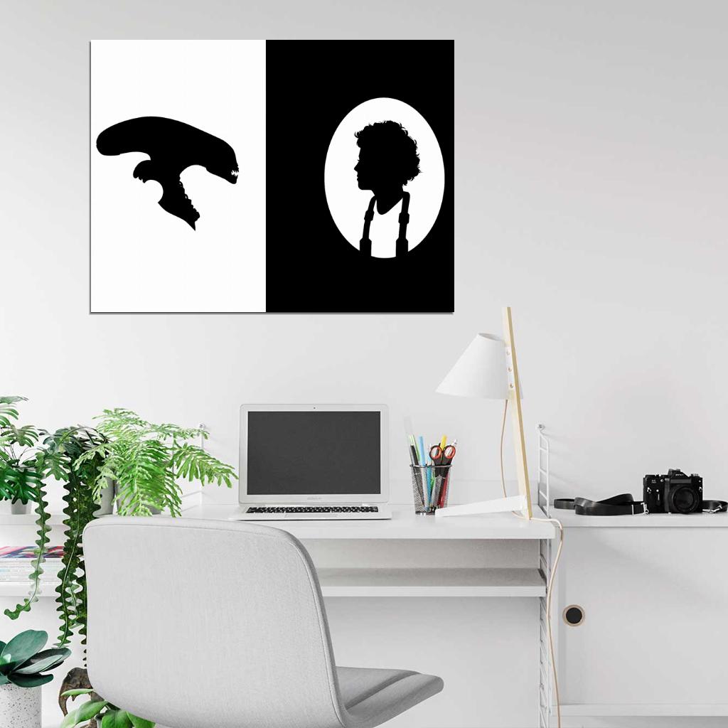 Alien Movie Ellen Ripley Classic Sigourney Weaver Cool Art Artwork Wall Art Print Poster