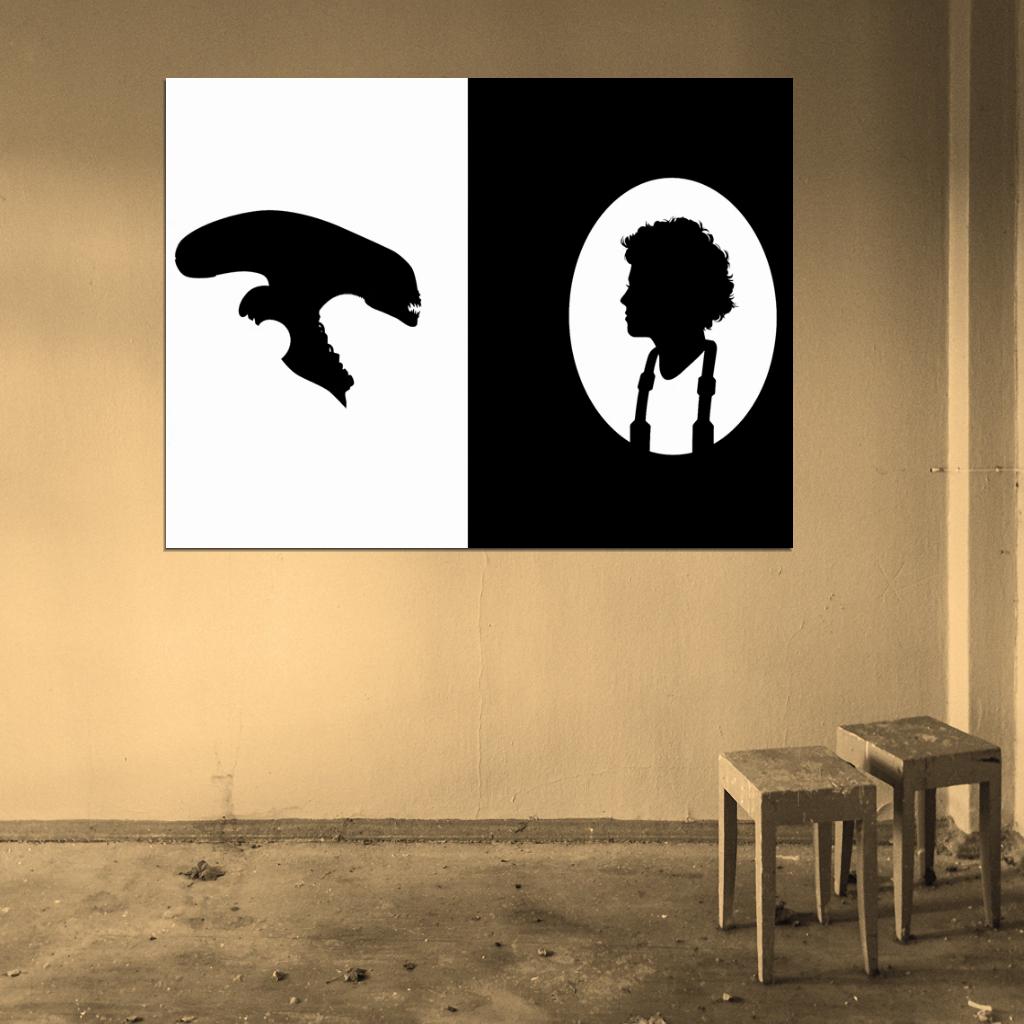 Alien Movie Ellen Ripley Classic Sigourney Weaver Cool Art Artwork Wall Art Print Poster