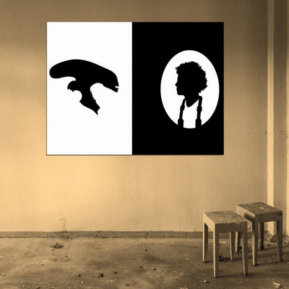 Alien Movie Ellen Ripley Classic Sigourney Weaver Cool Art Artwork Wall Art Print Poster