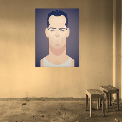 John McClane Bruce Willis Actor Die Hard Movie Cool Art Artwork Wall Art Print Poster