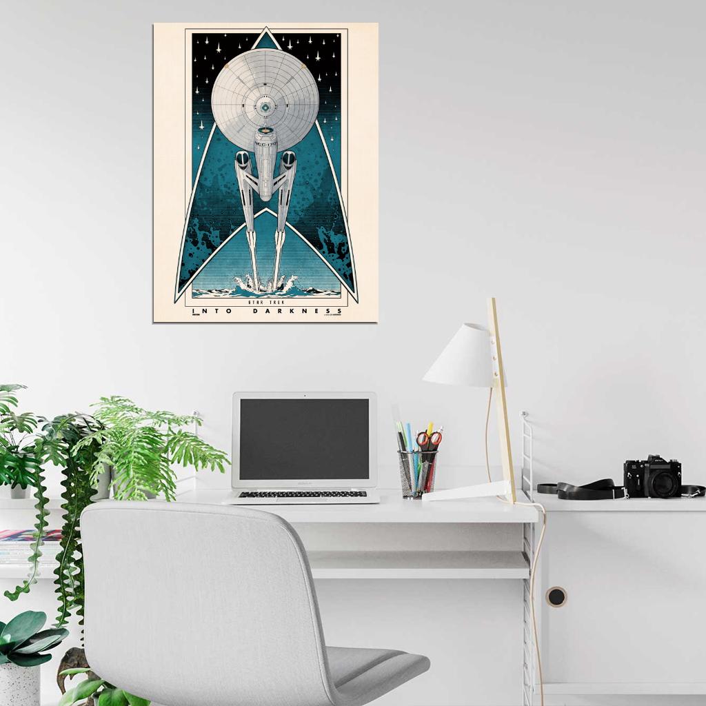 Star Trek Into Darkness Movie U.S.S. Enterprise Cool Art Artwork Wall Art Print Poster