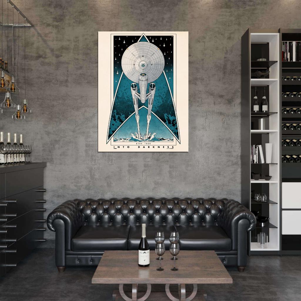 Star Trek Into Darkness Movie U.S.S. Enterprise Cool Art Artwork Wall Art Print Poster