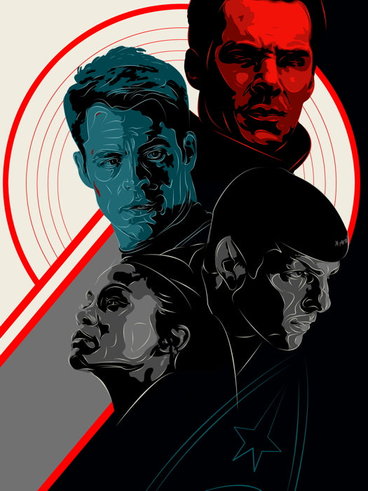 Star Trek Into Darkness Movie Cast Characters Amazing Art Artwork Wall Art Print Poster