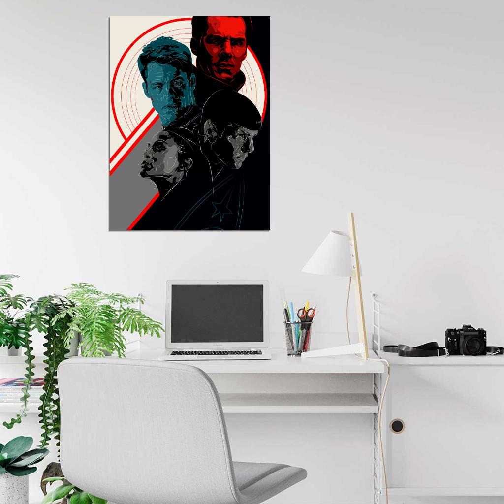 Star Trek Into Darkness Movie Cast Characters Amazing Art Artwork Wall Art Print Poster