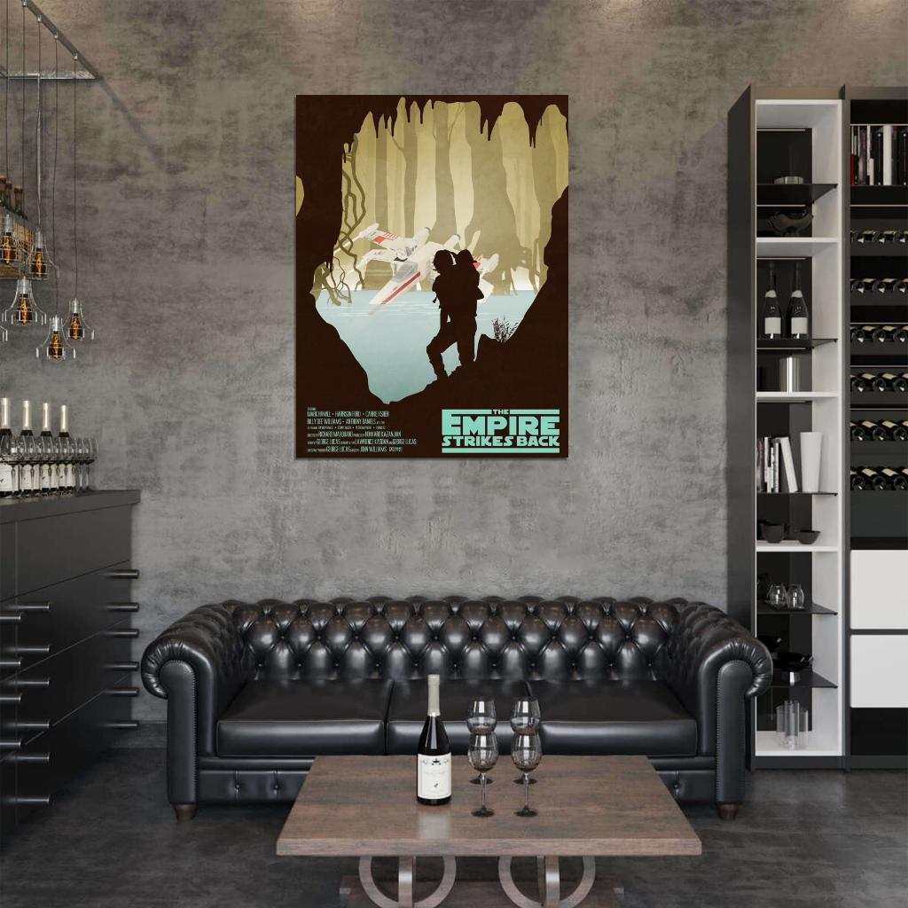 Star Wars Empire Strikes Back Dagobah X-Wing Yoda Luke Art Artwork Wall Art Print Poster