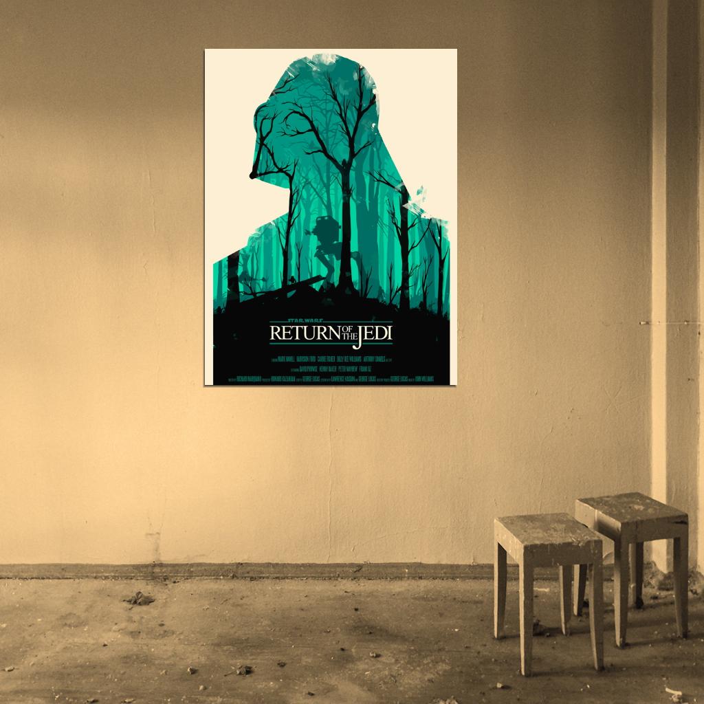 Star Wars Return of the Jedi Darth Vader AT-ST Art Artwork Wall Art Print Poster