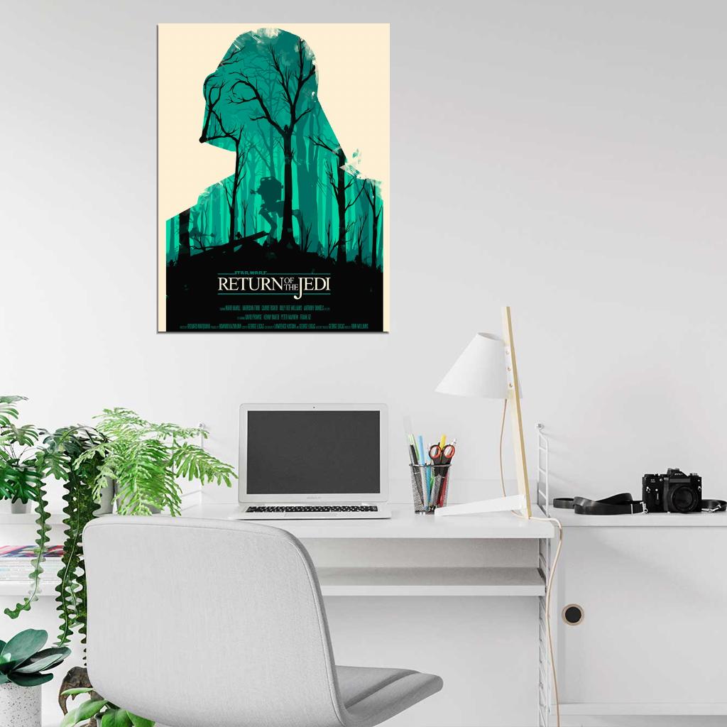 Star Wars Return of the Jedi Darth Vader AT-ST Art Artwork Wall Art Print Poster