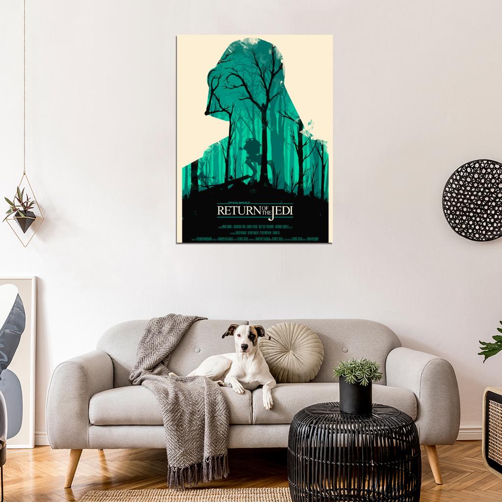 Star Wars Return of the Jedi Darth Vader AT-ST Art Artwork Wall Art Print Poster