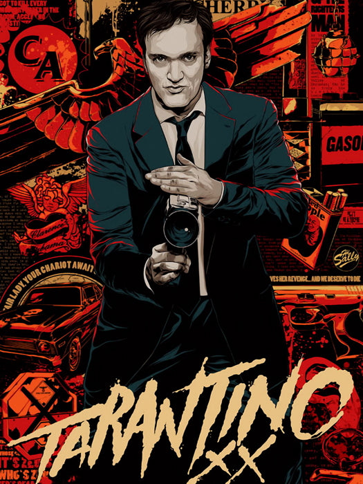Quentin Tarantino Movie Director Camera Gun Cool Art Artwork Wall Art Print Poster