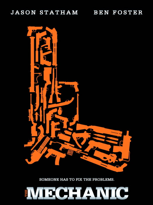 The Mechanic Movie Jason Statham Guns Weapons Cool Art Artwork Wall Art Print Poster