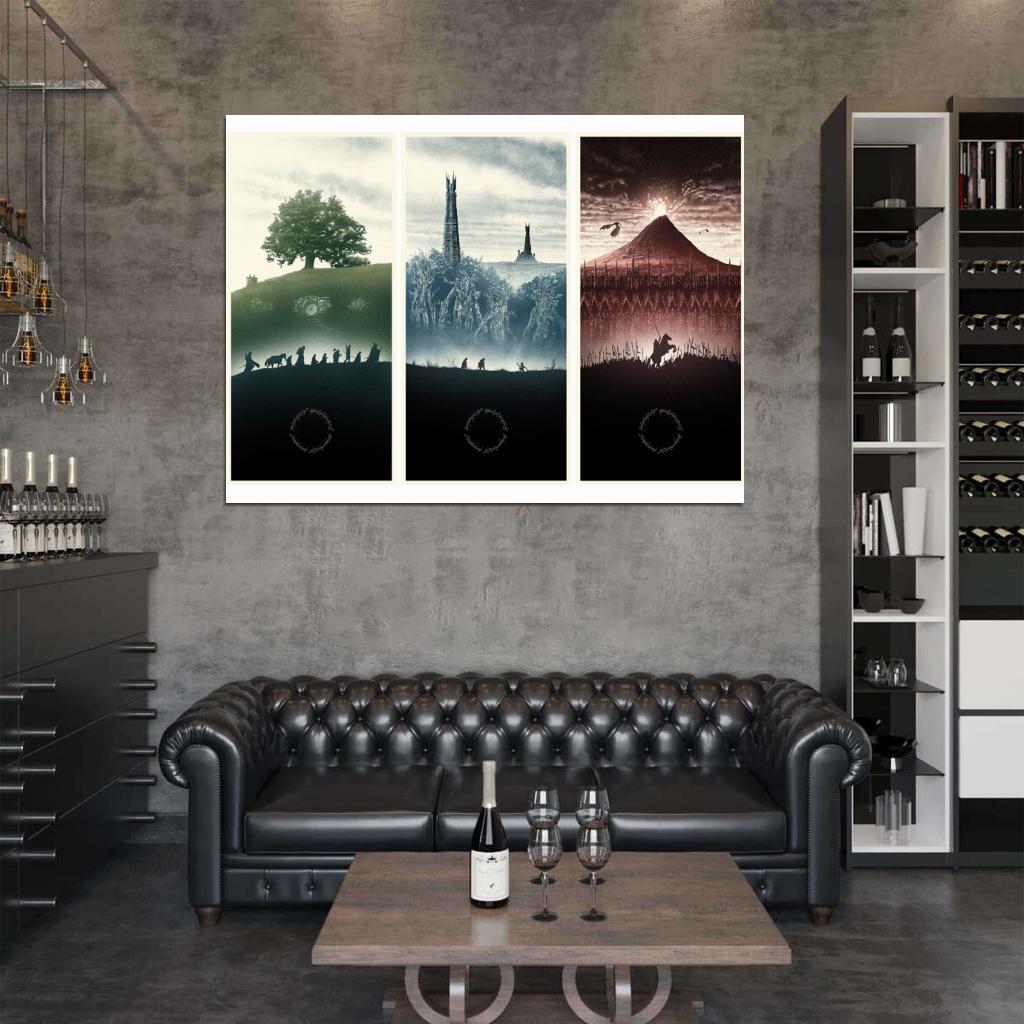 The Lord of the Rings Trilogy Amazing Painting Landscape Cool Art Artwork Wall Art Print Poster