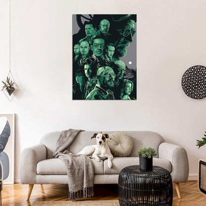 Braking Bad Cast Characters TV Series Cool Art Artwork Wall Art Print Poster