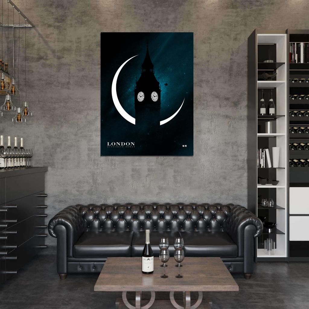 Harry Potter Big Ben London Night Cool Art Artwork Wall Art Print Poster