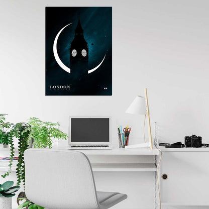 Harry Potter Big Ben London Night Cool Art Artwork Wall Art Print Poster