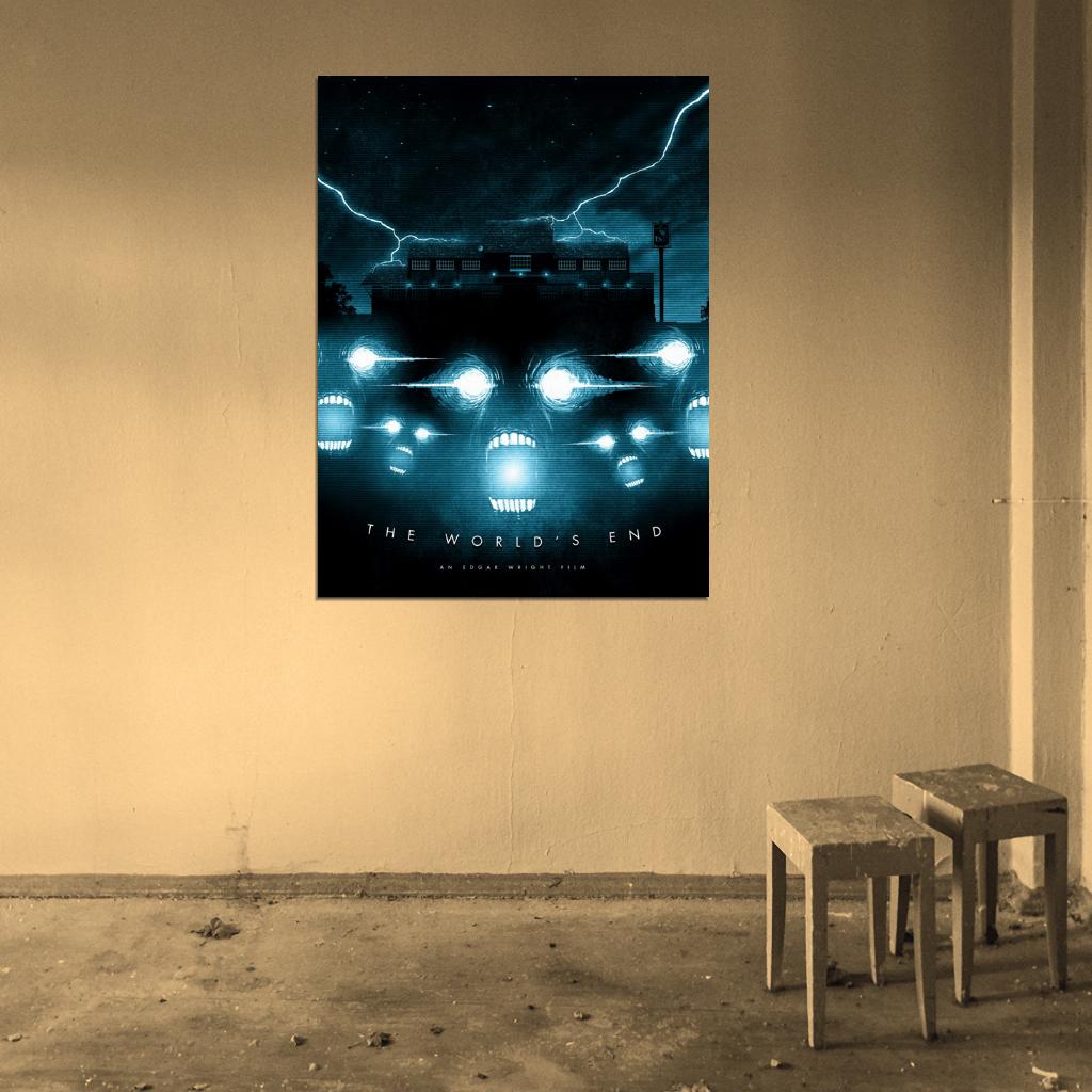 The World's End Movie 2013 Edgar Wright Aliens Cool Art Artwork Wall Art Print Poster