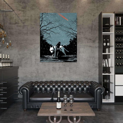 Jon Snow A Song of Ice and Fire Game of Thrones Wolf Winter Cool Art Artwork Wall Art Print Poster