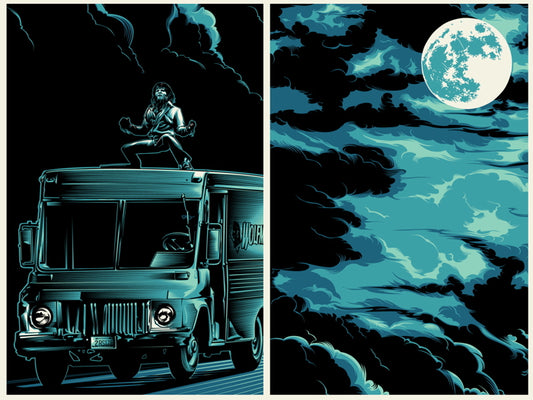 Teen Wolf Night Werewolf Moon Wolfmobile Cool Art Artwork Wall Art Print Poster