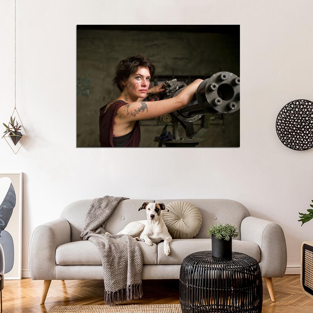 Dredd 2012 Movie Ma-Ma Minigun Machine Gun Lena Headey Wall Art Print Poster