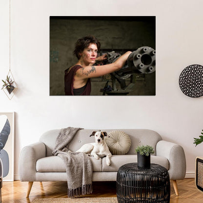 Dredd 2012 Movie Ma-Ma Minigun Machine Gun Lena Headey Wall Art Print Poster