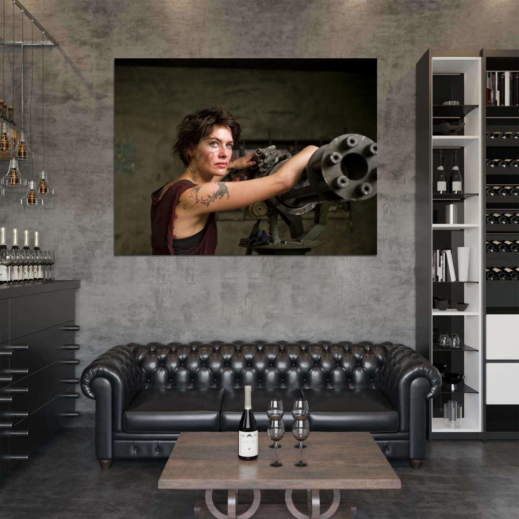 Dredd 2012 Movie Ma-Ma Minigun Machine Gun Lena Headey Wall Art Print Poster