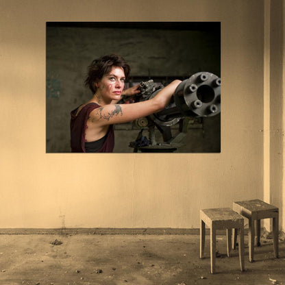 Dredd 2012 Movie Ma-Ma Minigun Machine Gun Lena Headey Wall Art Print Poster