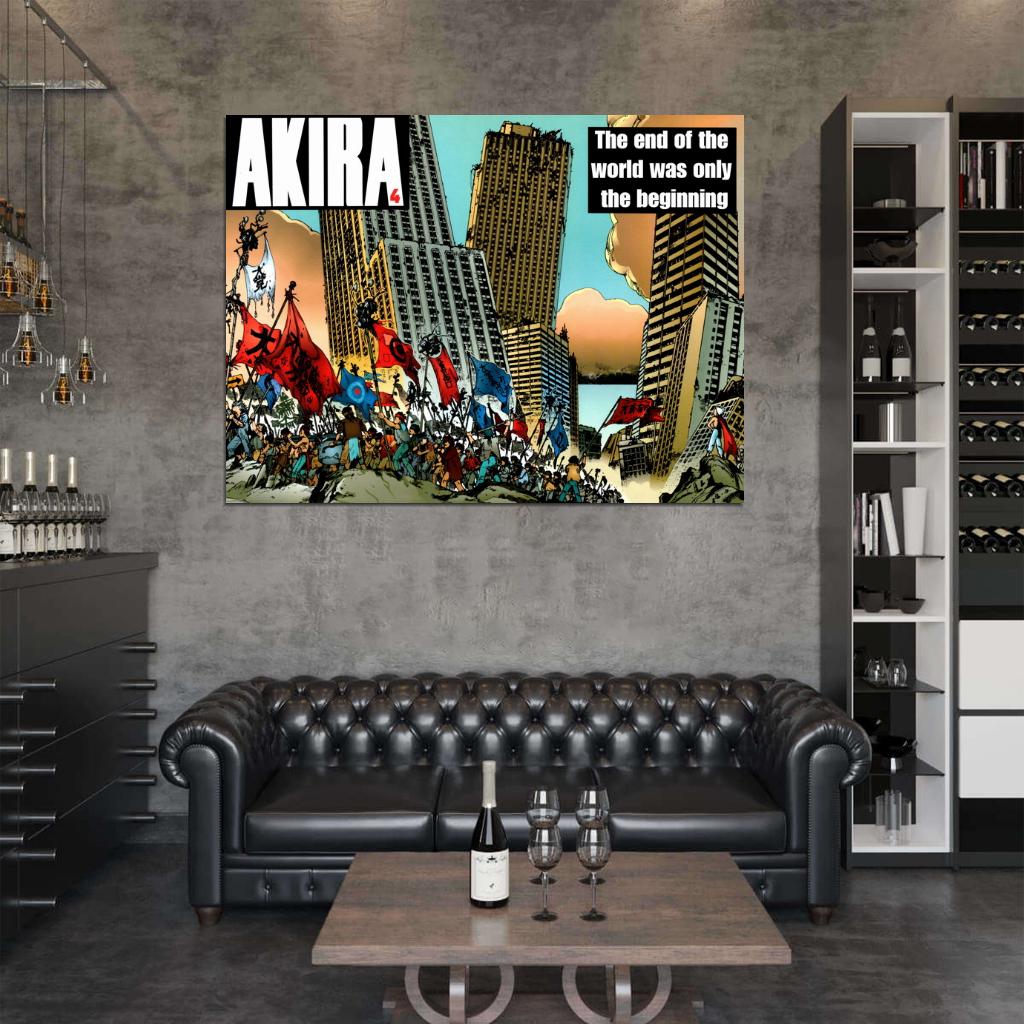 Akira Tetsuo Anime Manga City Ruins Art Movie Wall Art Print Poster