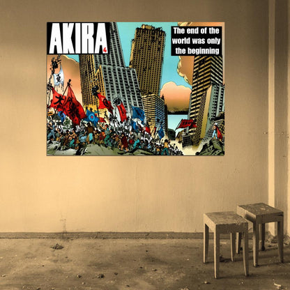 Akira Tetsuo Anime Manga City Ruins Art Movie Wall Art Print Poster