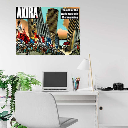 Akira Tetsuo Anime Manga City Ruins Art Movie Wall Art Print Poster