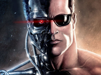 Terminator Movie Classic Red Eye Arnold Schwarzenegger Painting Art Wall Art Print Poster