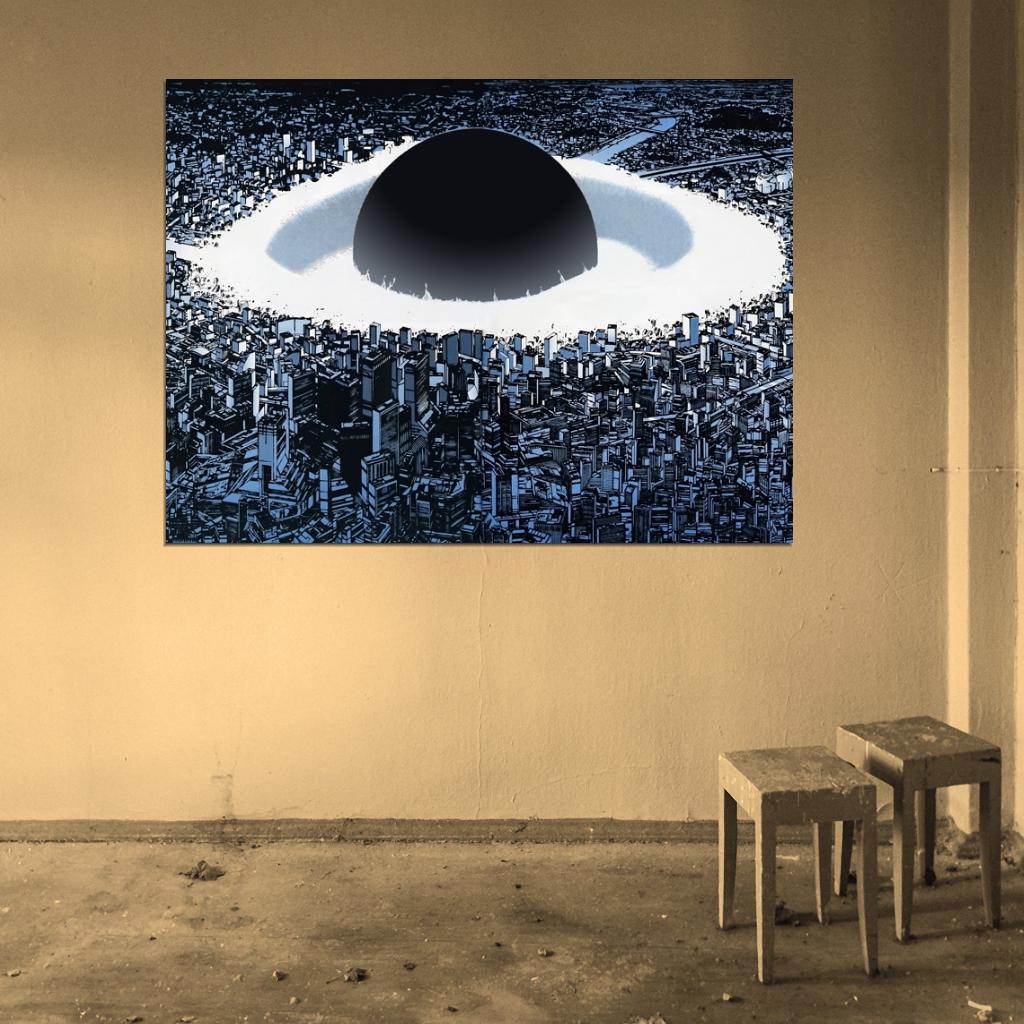 Akira Nuclear Blast Tokyo Movie Anime Manga Art Wall Art Print Poster