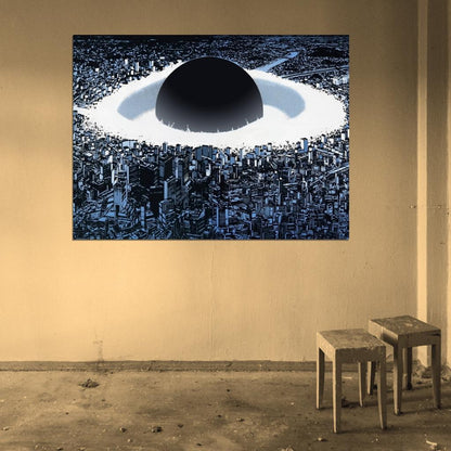 Akira Nuclear Blast Tokyo Movie Anime Manga Art Wall Art Print Poster