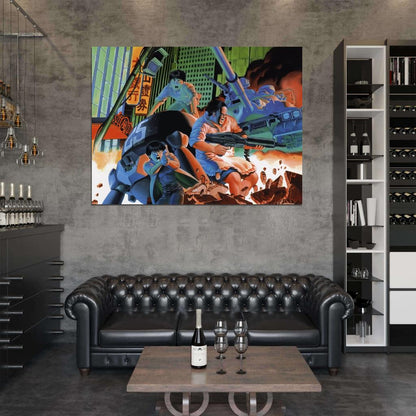Akira Battle Fight Movie Anime Manga Art Wall Art Print Poster