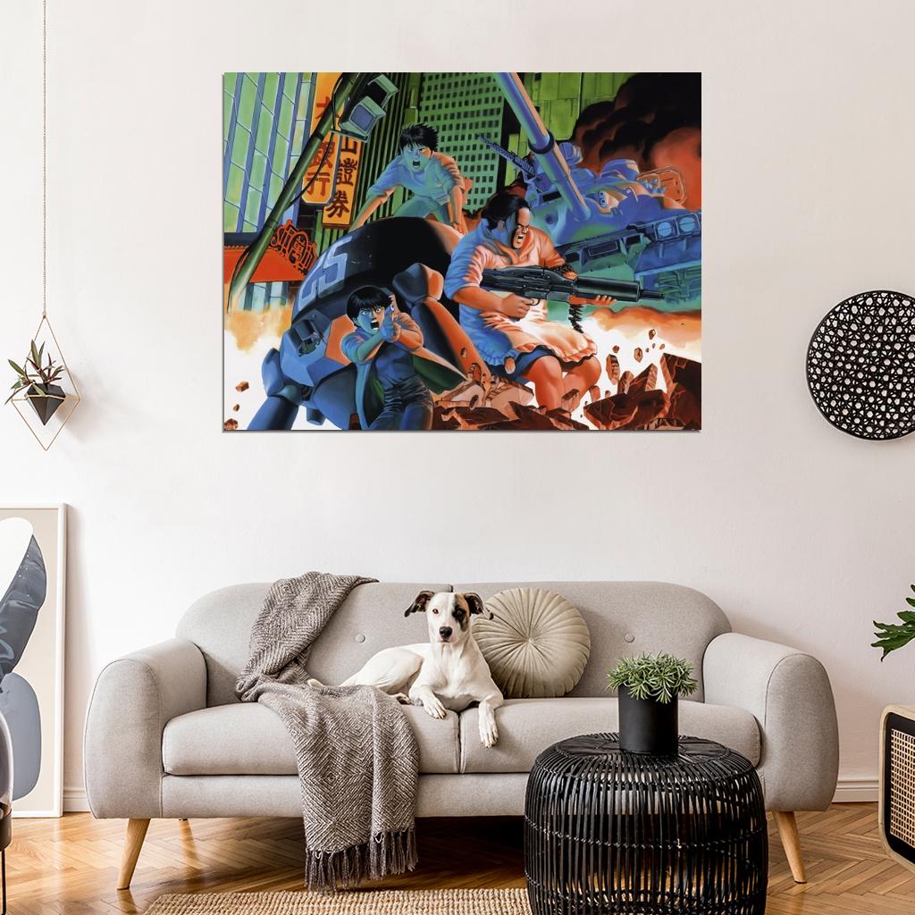 Akira Battle Fight Movie Anime Manga Art Wall Art Print Poster