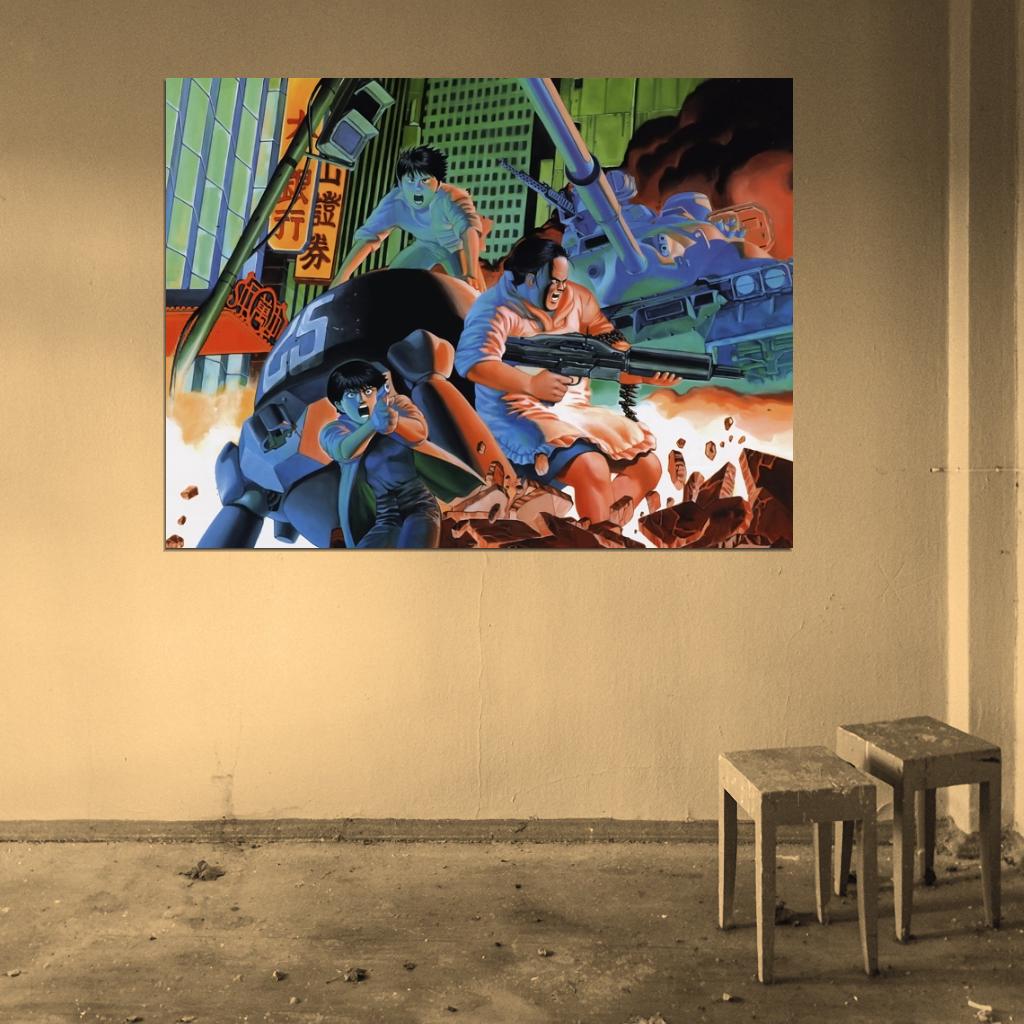Akira Battle Fight Movie Anime Manga Art Wall Art Print Poster