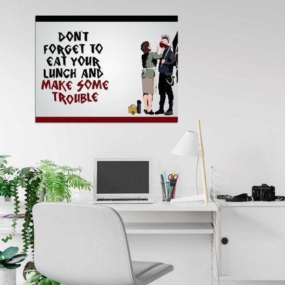 Banksy Make Some Trouble Anarchy Rioter Mother Graffiti Street Art Wall Art Print Poster