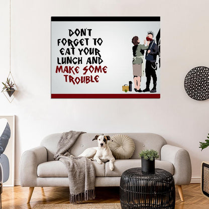 Banksy Make Some Trouble Anarchy Rioter Mother Graffiti Street Art Wall Art Print Poster