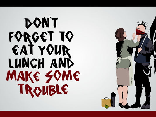 Banksy Make Some Trouble Anarchy Rioter Mother Graffiti Street Art Wall Art Print Poster